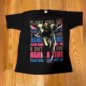 Vintage 1990 MC hammer can’t touch this t shirt bust it productions XL